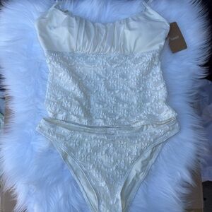 Samiol Elegant Cream Lace Bikini 0001